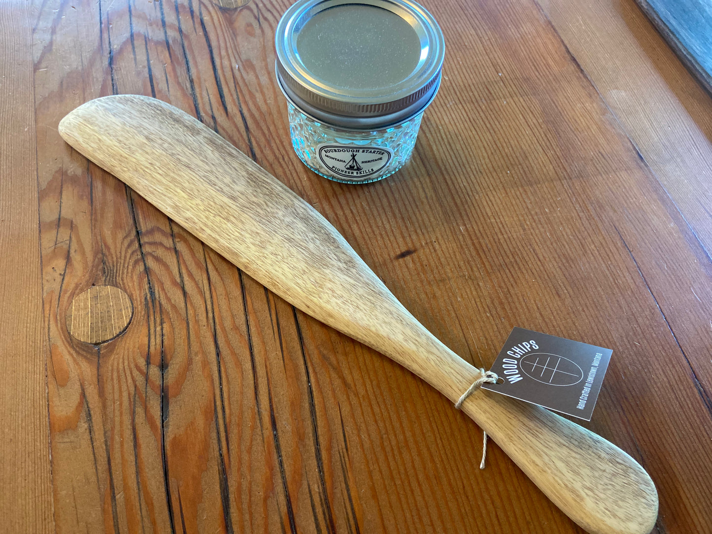 Bread Mixing “Spurtle”, Pale Wood (Ash)