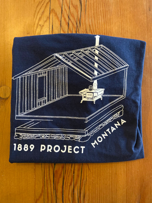 T-shirt, 1889 Project—Draftsman Blue