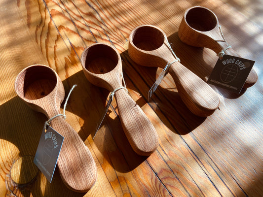 Red Oak Coffee Scoop, Handmade